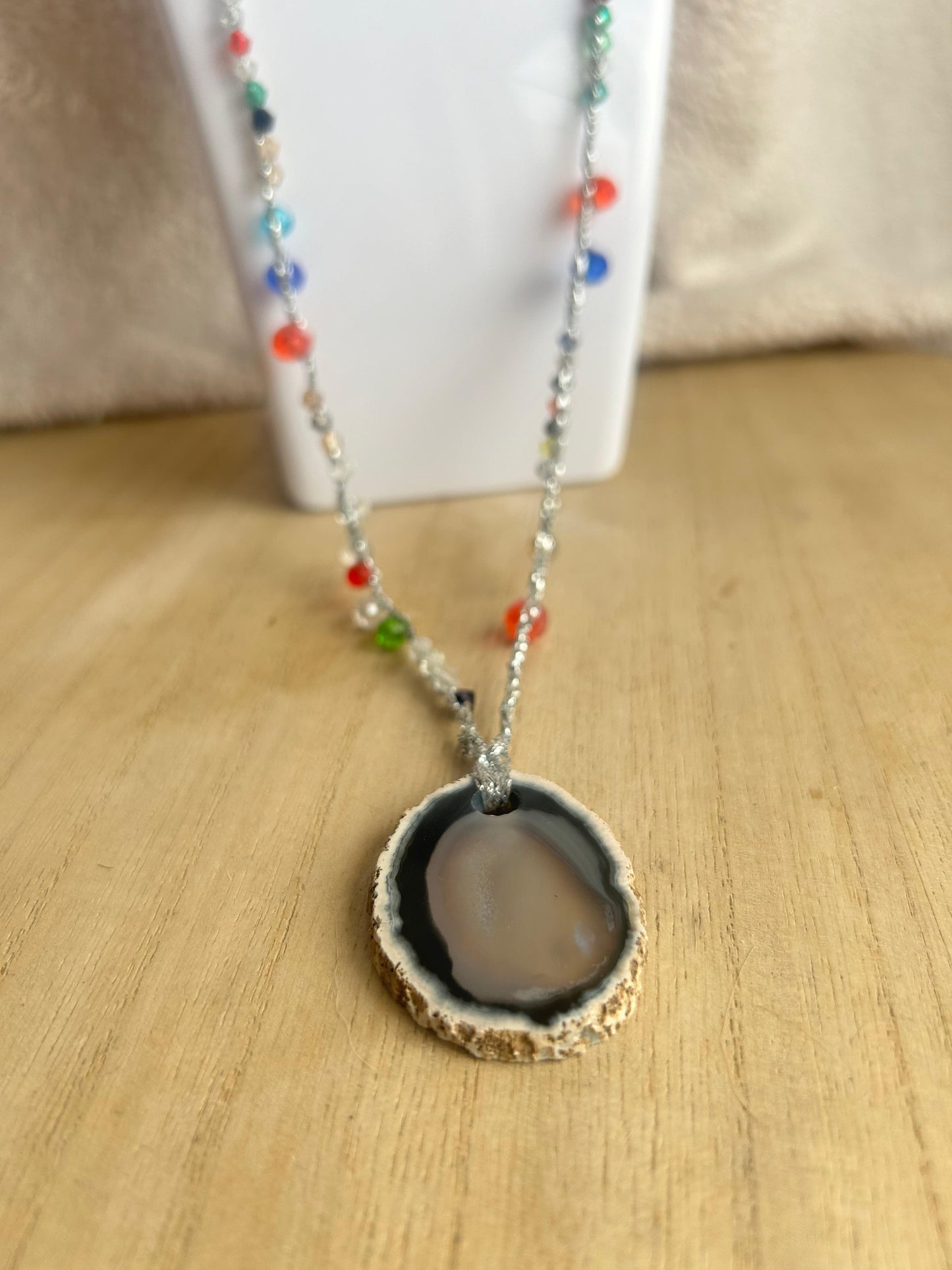 Collana con pendente pietra Agata