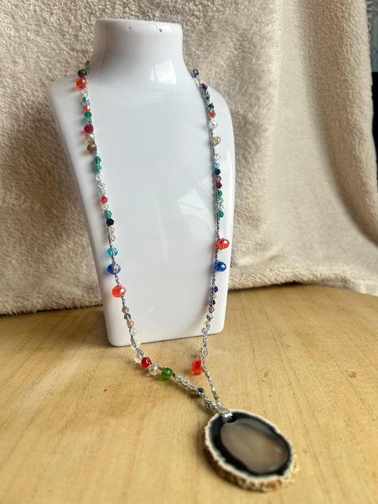 Collana con pendente pietra Agata