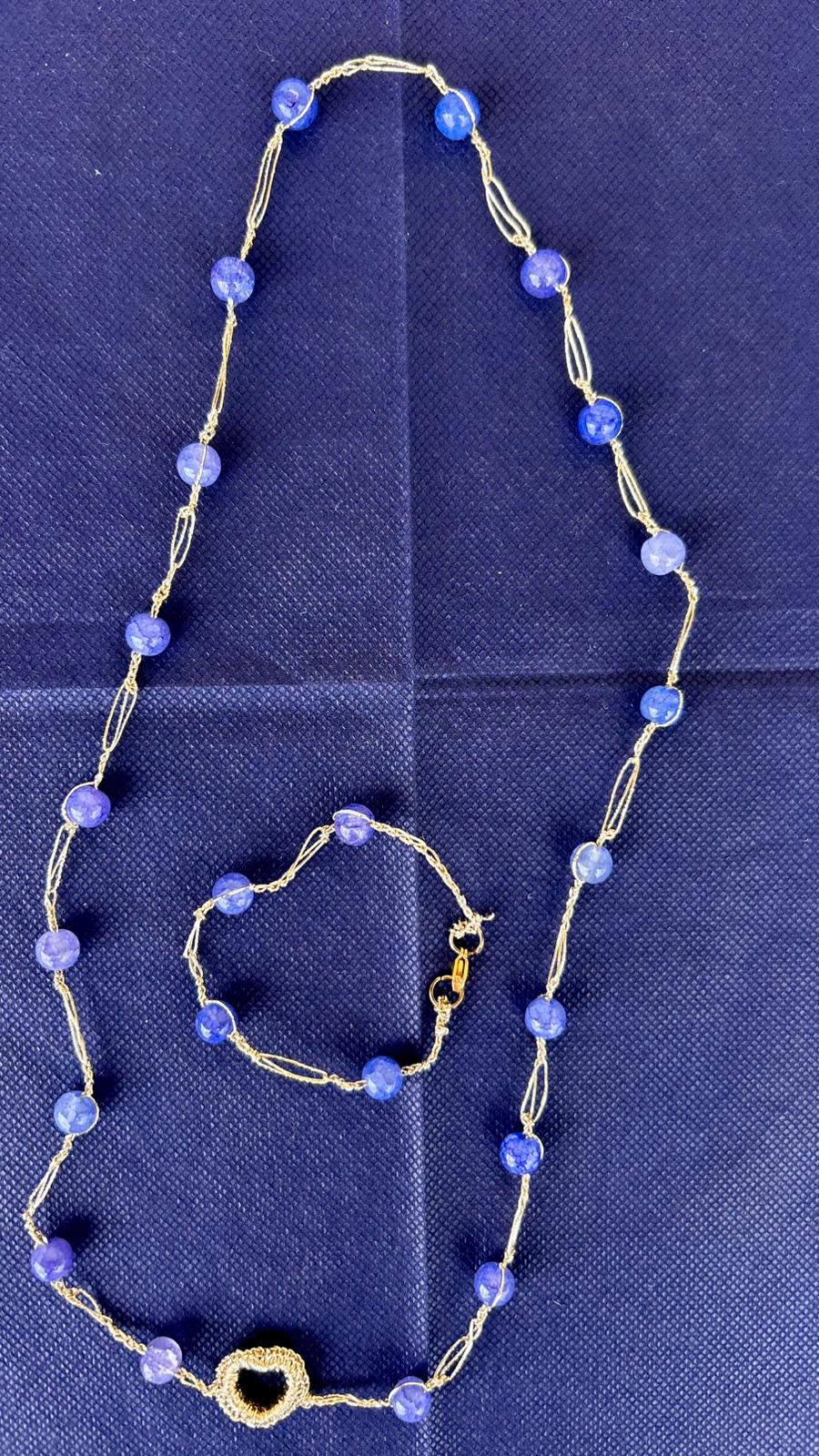 Set Collana e Bracciale in Indaco – Eleganza Personalizzata