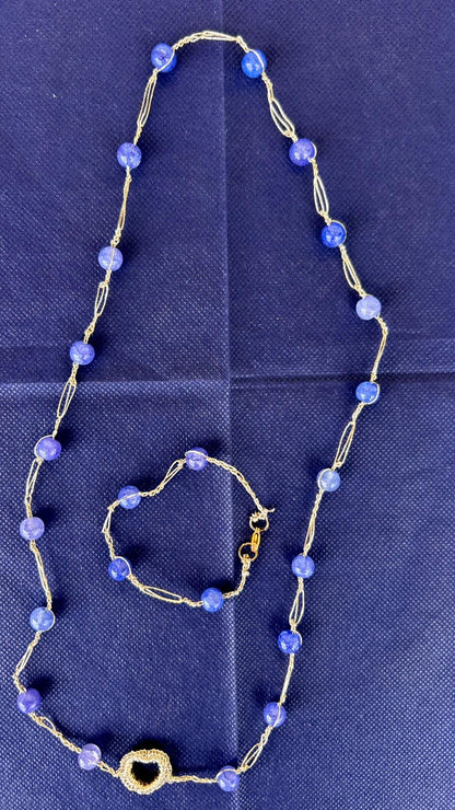 Set Collana e Bracciale in Indaco – Eleganza Personalizzata